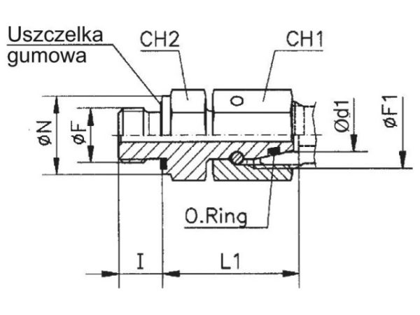 Přípojka metrická s těs. a O-ring VADKO 10S