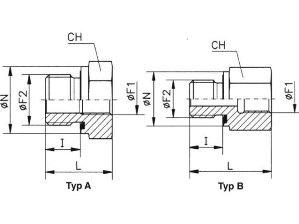 Hydraulická redukce RI 1 1/2'' - 1''