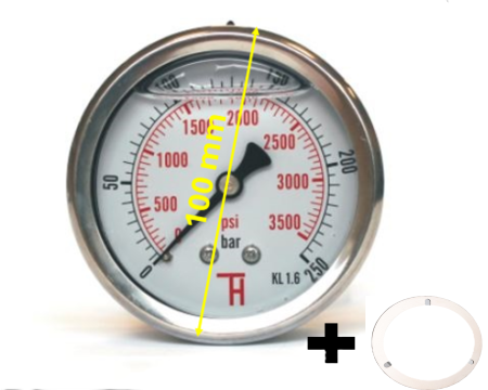 manometr100mm_priruba-1.png Manometr glycerínový NEREZ s přední přirubou, 0-10 bar, 100mm, závit G1/2, zadní připoj, - Obrázek 1