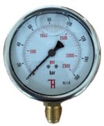 Manometr glycerínový NEREZ 0-100 bar, 100mm,  závit G1/2, spodní  připoj