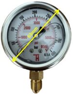 Manometr pr. 63mm, 0-6 bar, závit G1/4, spodní připoj - Obrázek 2