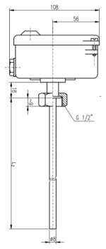 Stonkový Termostat TH141, IP 44, 100-200°C - Obrázek 3